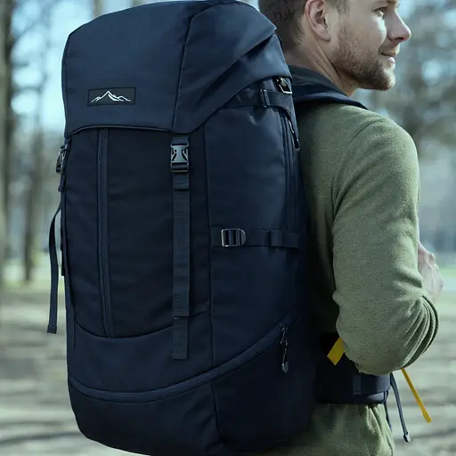 Легкий походный, туристический рюкзак с дождевиком 45L темно-синий Adventuridge sum0028865 - фото 3