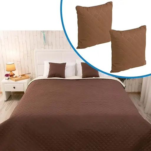 Набір покривало та 2 подушки Chocolate (К_993.52У_Chocolate)