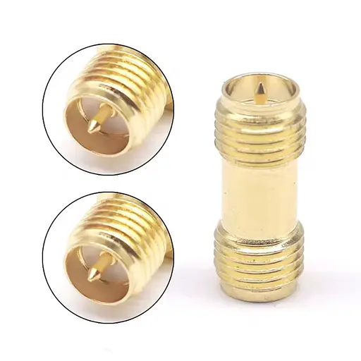 SMA переходник с RP-SMA female на RP-SMA female со штырьками с 2х сторон (100850)