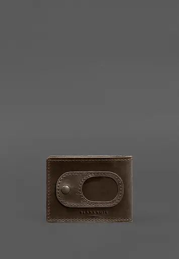 Кожаная обложка для удостоверения участника боевых действий (УБД) с карманом для жетона темно-коричневая Crazy Horse - фото 4