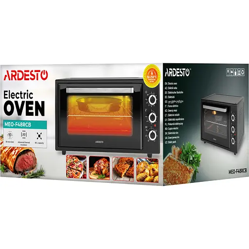 Піч електрична Ardesto 48 л, 1600 Вт, механіч., конвенція, рожен, чорний - фото 14