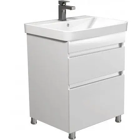 Тумба Мойдодир MoonShine 60 з умивальником Vivace 60 на ніжках Білий - фото 1