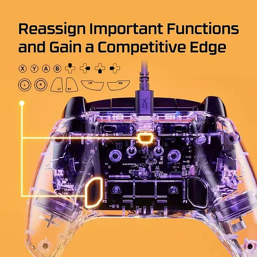 Геймпад HyperX Clutch Gladiate RGB for PC/Xbox Clear (7D6H2AA) - фото 10