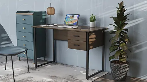 Компьютерный стол Ferrum-decor Таккота 75x120x60 черный ДСП Дуб Сонома Труфель 16мм (FRD-101918)