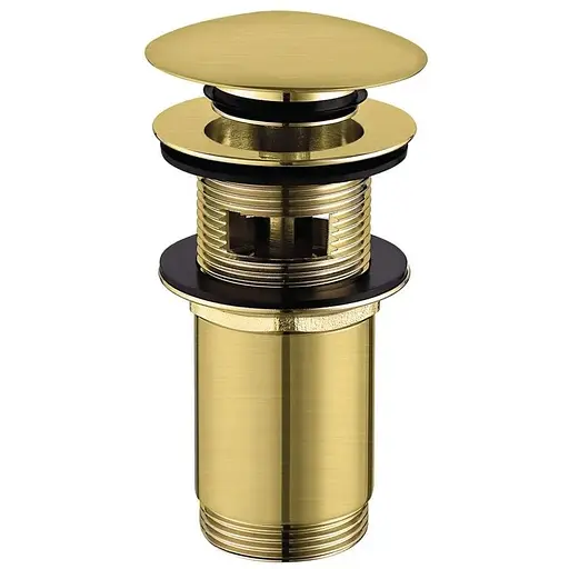 Донний клапан Omnires click-clack brushed brass A706BSB, Золотий - фото 1