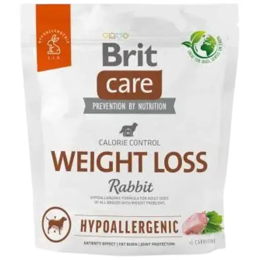 Сухой корм Brit Care Dog Hypoallergenic Weight Loss для собак с лишним весом, гипоаллергенный с кроликом, 1 кг - фото 1