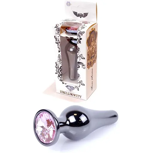 Анальна пробка Boss Of Toys Boss Series - Jewellery Dark Silver Butt Plug Rose, BS6400054, Срібний /Світло-рожевий - фото 3