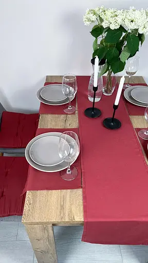 Комплект Доріжка водовідштовхувальна Бордовий однотон 260х40 см 4 шт. - фото 7