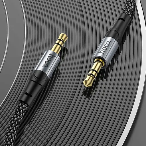 Аудіо кабель Aux Hoco UPA26 Fresh (1m) Black - фото 5