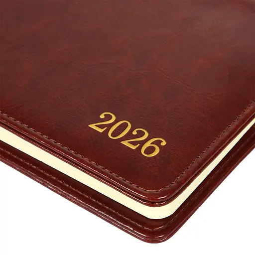 Планинг еженедельник настольный 34 х 13 см Leo Planner датированный 2026 City коричневый 128 страниц (252677) - фото 2
