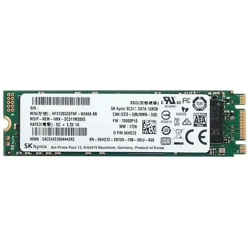 Накопичувач SSD SK hynix M.2 2280 128GB (HFS128G39TNF) Б/В - фото 1