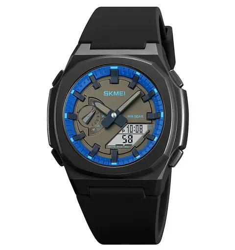 Годинники чоловічі наручні Skmei 2091 (Чорний/Синій/Білий)