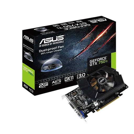 Видеокарта GeForce GTX 750 Ti 2GB Asus Phoenix (GTX750TI-PH-2GD5) Б/У - фото 1