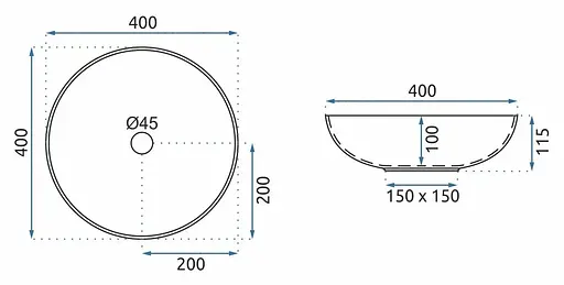 Умивальник Rea Peru накладний з візерунком REA-U6031, Цветной - фото 7