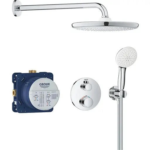 Душева система прихованого монтажу Grohe Grohtherm із Tempesta 250 34872000, Хром - фото 1
