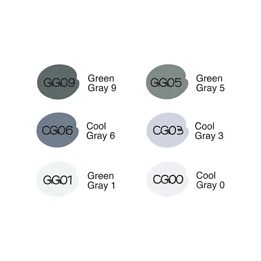 Набір маркерів Gray Tones, 6 шт 99IDEAS - фото 2