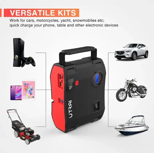 Автомобильное пусковое устройство Utrai 24000Mah 150Psi 2000A 4 в 1 - фото 4