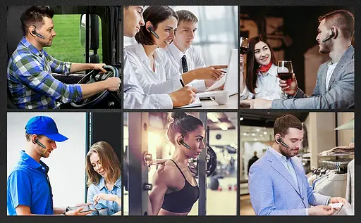 Бездротова Bluetooth гарнітура HSP-B6 з кнопками управління шумозаглушенням Бізнес гарнітура - фото 10
