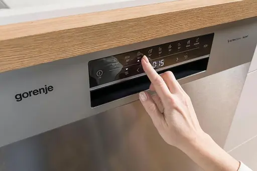 Посудомийна машина Gorenje, 16 комплектів A+++, 60 см, дисплей, 3 кошики, AquaStop, сірий - фото 9