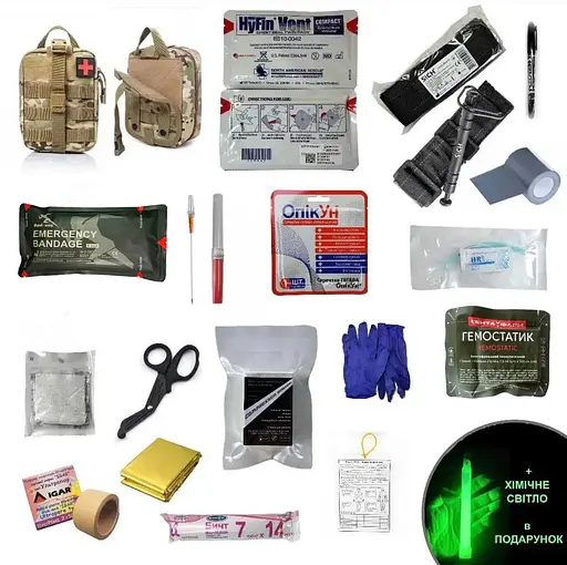 Аптечка укомплектованная образца НАТО №2 Rescue Ready в подсумке с быстрым сбросом - фото 1