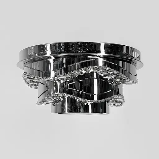 Хромована стельова люстра з прозорим кришталем Ø 33 см | Арт. C 1784/350 | Line F - фото 5