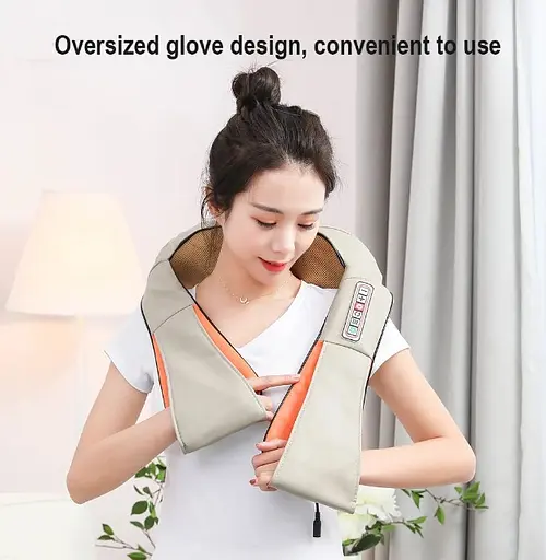 Роликовый массажер для шеи и спины с ИК-подогревом LaGuerir 6 кнопок - фото 7