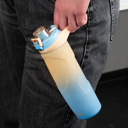 Пляшечка для води Kite бежево-синя 760 мл (K26-1200-1) - фото 5
