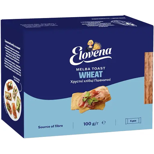 Хлібці пшеничні хрусткі Elovena 100 г (525979)