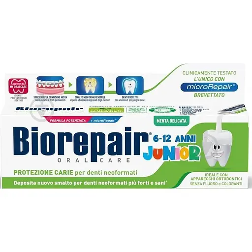 Дитяча зубна паста BioRepair Junior 6-12 років 75 мл - фото 3