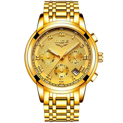 Мужские наручные часы Lige Royal Gold - фото 2