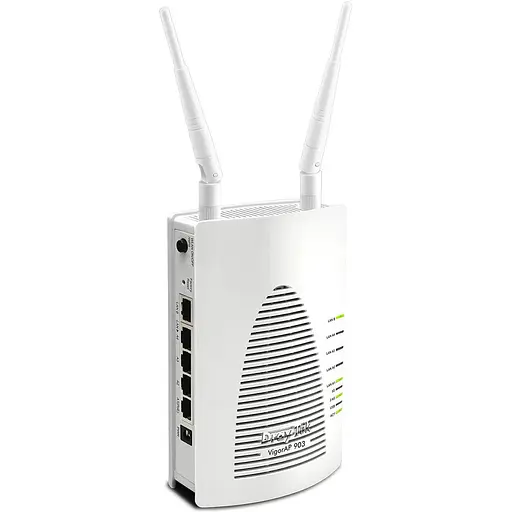 Точка доступу DrayTek Vigor AP 903, FAT AP, PoE, 5 LAN GbE, 1 USB 2.0, WiFi Dual Band 802.11n 400Mb