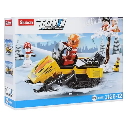 Детский конструктор SLUBAN M38-B0951 – Снежный транспорт с героем и снеговиком, 115 элементов - фото 2