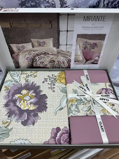 Постільна білизна Mirante V1 Pembe Ранфорс Clasy pbe0052065 - фото 3