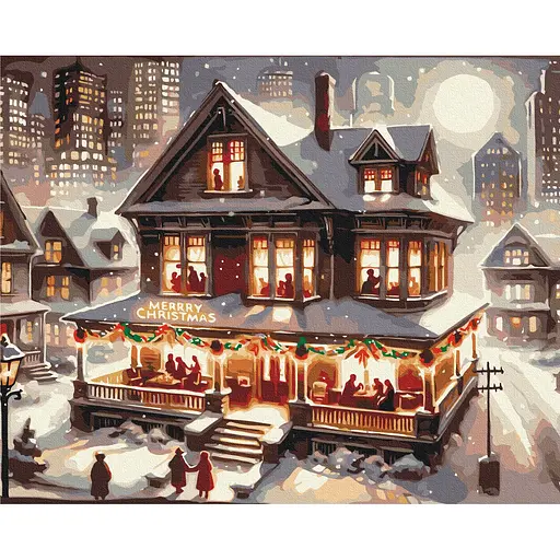 Картина по номерам Вечеринка в новогоднюю ночь Brushme 40x50 см разноцветная 000276642