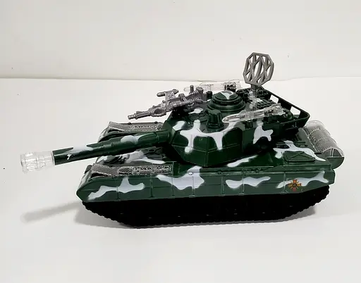 Танк M 1 A2-C "Armed Chariot", инерция, трещетка, в слюде (6990580110067) Зеленый - фото 3