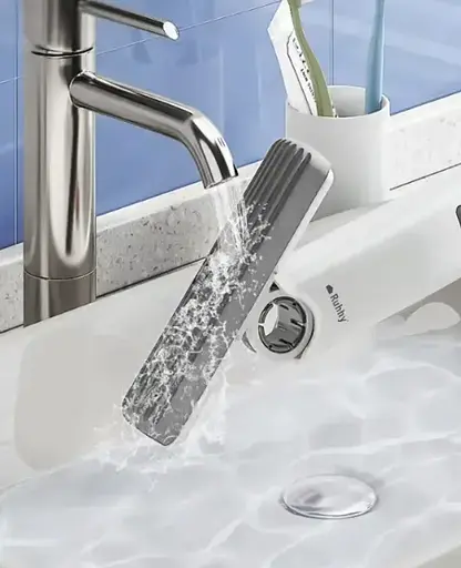 Компактна міні-швабра із системою самовіджиму та 2 насадками - фото 4