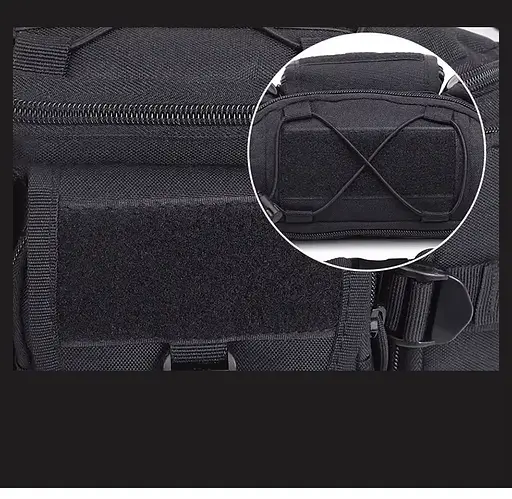 Тактична сумка бананка на пояс (Чорна) - фото 6