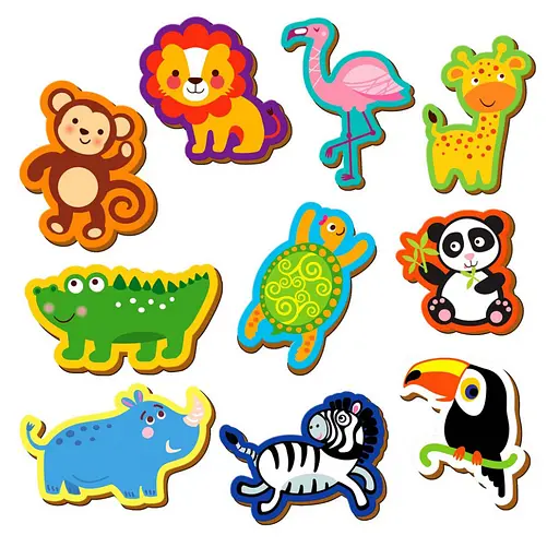 Детский набор магнитов "Зоопарк" Vladi Toys VT3106-39, 10 магнитов - фото 3