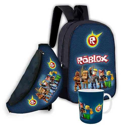 Набір дитячий Роблокс "Roblox" рюкзак, сумка-бананка, кружка (00697)