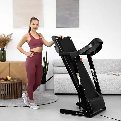 Бігова доріжка Hop-Sport HS-1000LB Wind сірий - фото 9