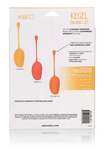 Набір вагінальних кульок California Exotic Mango, 3 шт., мульті - фото 8