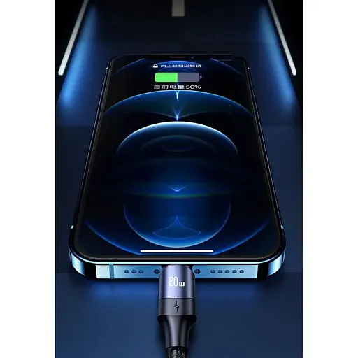 Кабель Usams US-SJ522 U71 USB-C to Lightning 20W 2m Black (SJ522USB01) [153989] - фото 7