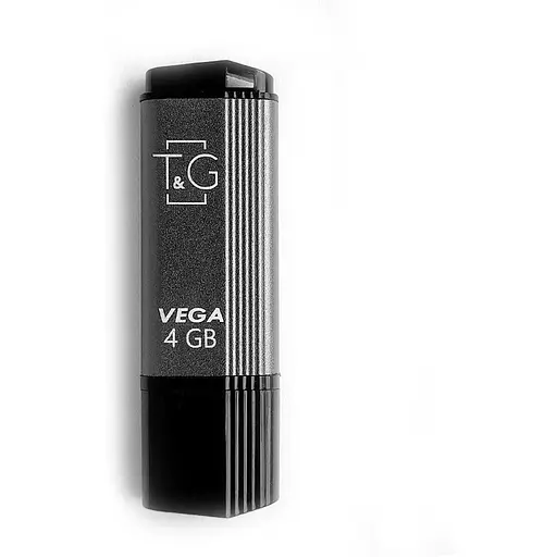 Флеш накопитель USB 4Gb T&G Vega TG121 Grey USB 2.0 (TG121-4GBGY) - фото 1