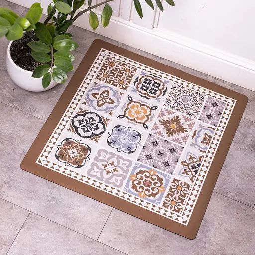 Захисний килимок на пральну машину з діатоміту GeoFlora 58×58 (см) килимок для ванної кімнати Yiwu HP-42-5 - фото 2