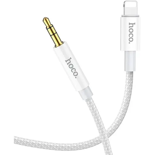 AUX-кабель Hoco UPA19 Lightning to Jack 3.5 1 м серебристый - фото 1