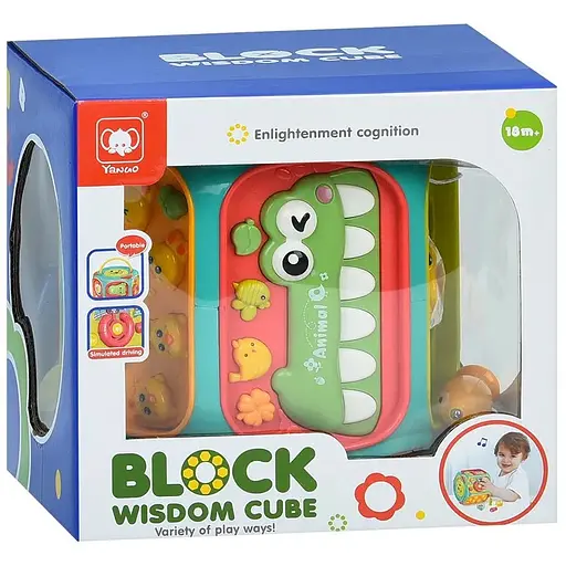 Интерактивная развивающая игра-куб 856 с музыкой, светом и сортером - фото 4