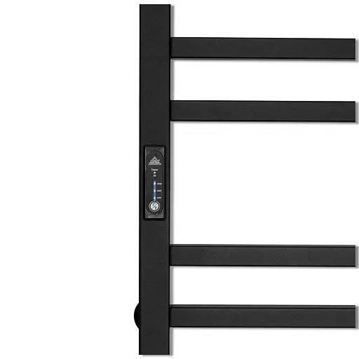 Електрична рушникосушарка Laris Зебра Імідж ЧФЧ12 350x900 Е ліва R3 73207654, Чорний матовий, Ліве, Електронний - фото 5