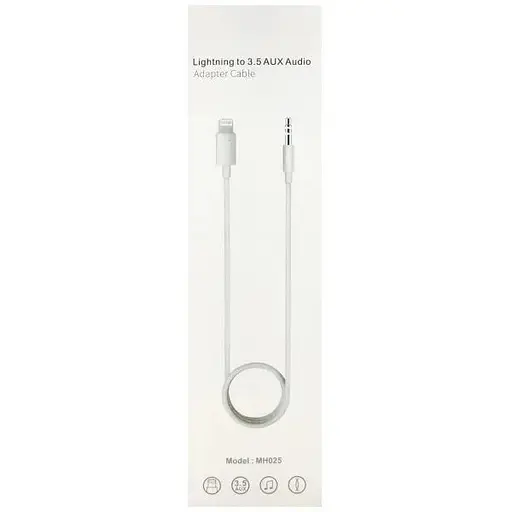 AUX кабель Apple iPhone 7 8 x lightning 3.5 мм штекер штекер MH025 - фото 1