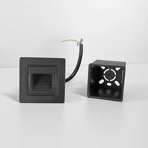 Світильник для сходів у чорному корпусі 56х56 мм | Line F | Арт. 10011 - фото 3