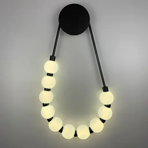 Настенный светильник с акриловыми бусинами в черном корпусе Line F Арт. WFZ1/10 - фото 2